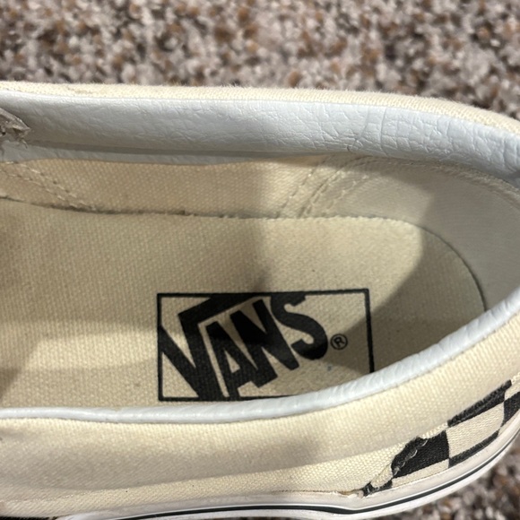 Vans Women’s Checkered Slip-On Sneakers - Black and Cream - Picture 5 of 6